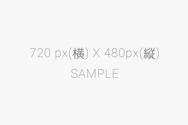 720 px(横) X 480px(縦) SAMPLE
